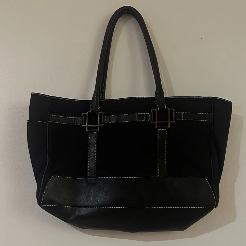 Elegant Black Tote Bag - Preloved